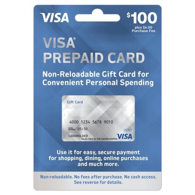 Visa Prepaid GiftCard - $100 + $6 Fee