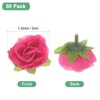 Unique Bargains Silk Plastic Small Faux Rose Artificial Flower Heads 1.2 inch - 3 of 4