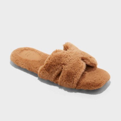 Women's Sage Slide Slippers - A New Day™ Tan 6