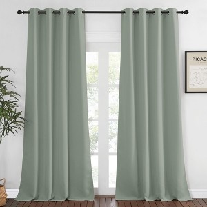 NICETOWN Grommet Top Blackout Curtains, Thermal Insulated Noise Reducing Window Drapes (Set of 2) - 1 of 4