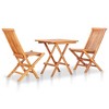 vidaXL Bistro Set Anthracite Solid Teak wood Medium Foldable - 2 of 2