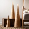 12"H  18.5"H & 24.5"H Sullivans Christmas Rope Tabletop Christmas Trees Set of 3  Natural - 3 of 4