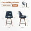 Bekrvio 26'' Counter Height Bar Stools, PU Leather Upholstered - 2 of 4