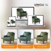Karl Home |29 inch Wide T-Cushion Polyester Solid Wood Accent Chair - 3 of 4