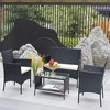 CAVINAS Patio Chairs Set with Coffee Table, Wicker Patio Table and Chairs Set, Modern Porch Furniture for Backyard - 2 of 4