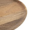 Kate and Laurel Xyler Wood and Metal Side Table, 14x14x24, Natural - 3 of 4