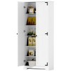 HOMCOM 72" Farmhouse Pantry Cabinet with Storage, Food Pantry Cabinet with Adjustable Shelves, Tall Storage Cabinet with 2 Doors - 4 of 4