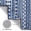 Washable Geometric Area Rug, Non-Slip Low Pile Foldable Stain-Resistant Floor Cover for Living Room Bedroom Dining Room - 2 of 4