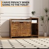 Cat Litter Box Enclosures with Top Opening with Cushion, Litter Box Furniture Hidden, Wooden Cat Washroom Indoor - 4 of 4