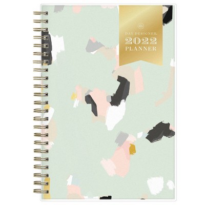 2022 Planner 5" x 8" Weekly/Monthly Frosted Cover Wirebound Luncheon Mint - Day Designer