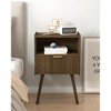 Generic Nightstand,Modern Bedside Table with Storage Drawer and Open Wood Shelf - 2 of 4