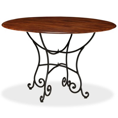 vidaXL Dining Table Honey finish Solid acacia wood Medium Durable