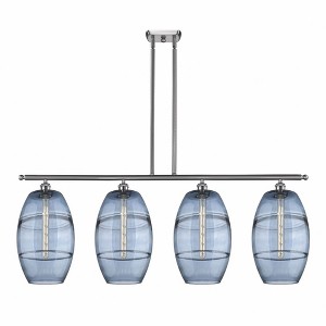 Vaz - 4 Light Stem Hung Island In Industrial Style-19 Inches Tall and 48.25 Inches Wide - 1 of 1