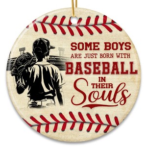 Baseball Christmas Ornaments 2025 - Cool Baseball Gifts for Boys, Kids - Sports Christmas Ornaments - 1 of 4
