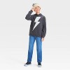 Grayson Threads Kids Big Boy French Terry Hoodie - Black - 4 of 4