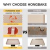 Itopfox Nonstick Cookie Sheet Pan Set of 3, Heavy Duty Baking Trays with Diamond Texture, Oven Safe for Even Baking, Elegant Champagne Gold Finish - 3 of 4