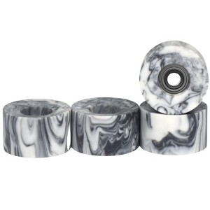 Teak Tuning Apex Urethane Fingerboard Wheels - Cruiser Shape - Grey & White Swirl - 1 of 1