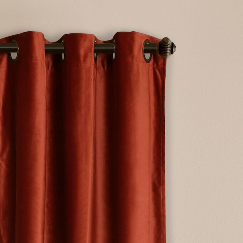 Set of 2 Prima Velvet Light Filtering Window Curtain Panels - Lush Décor, 3 of 17