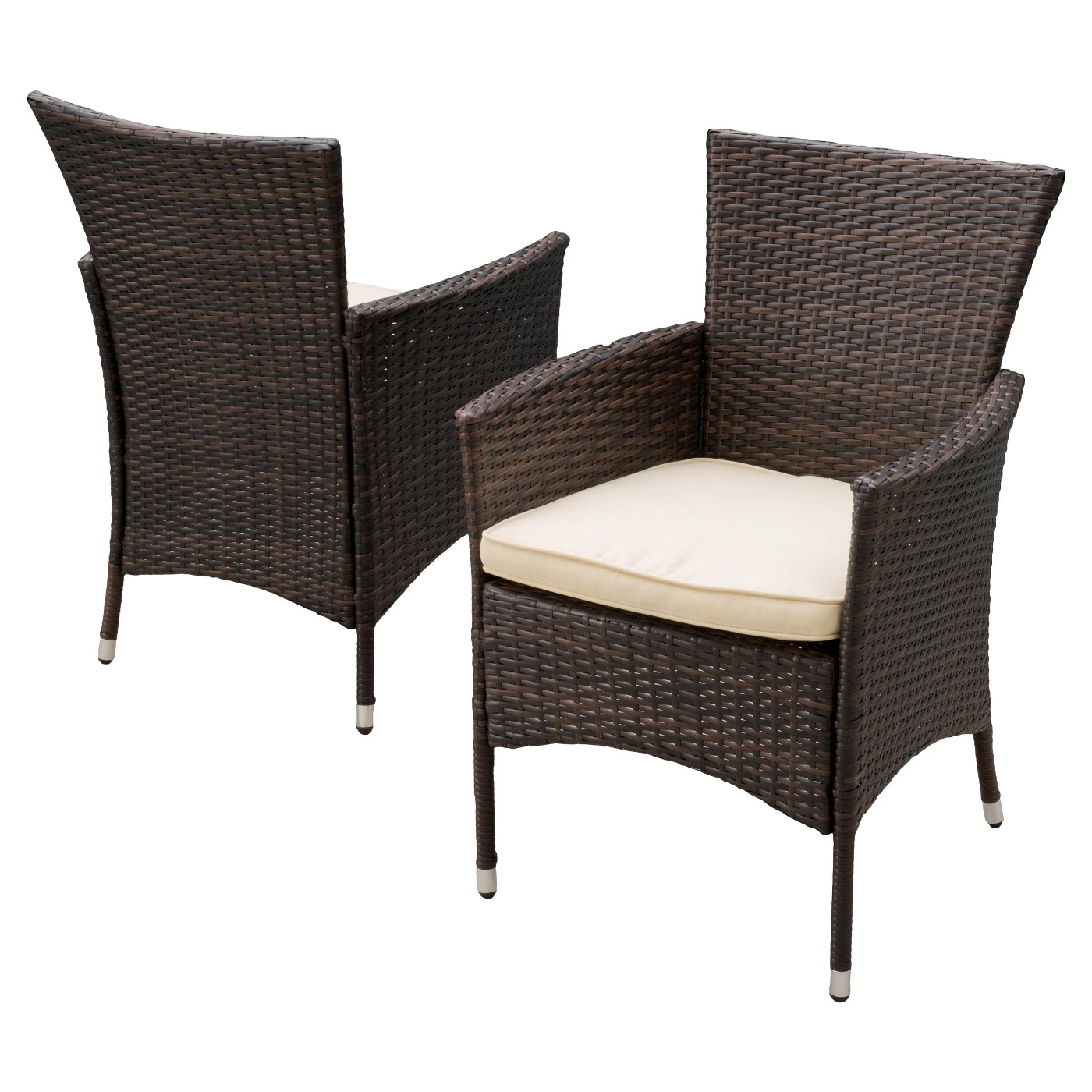 Malta Set of 2 Wicker Patio Dining Chair with Cushions -<br> Christopher Knight Home - image 1 of 4