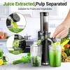 Slow Masticating Juicer with 1.8 inch Caliber Feed Chute, High Juice Yield Cold and 60NM High-torque Slowe Cold Press Juicer, Lid with Safety Lock - 3 of 4