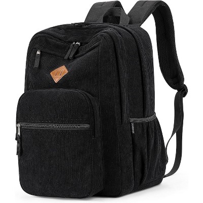 Paaaawaters 26L Black Backpack for School, College, and Travel: Water Resistant Bookbag with 8 Compartments
