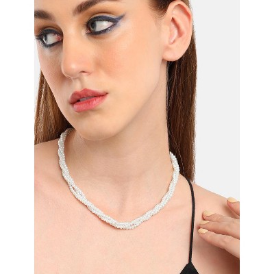SOHI Women's Pearl White Party Pearls Choker Necklace
