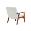 Runesay Beige Mid-Century Modern Accent Chair, with Solid Wood Armrest and Feet, for Living Room, Bedroom and Studio - 3 of 4