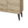 Syemin TV Stands and Consoles for 63" Entertainment Center with Storage Cabinets Mid Century Media TV Console Table, Brown, 63"*15.2"*25.6" - 3 of 4