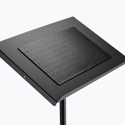 Adjustable Black Steel Laptop Stand with Rubber Feet