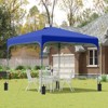 VisioGear 8'*8' Pop Up Canopy Tent with Carry Bag and 4 Sand Bags, Instant Tents for Parties, Height Adjustable, Blue, 99.5"*99.5"*105.5" - 4 of 4