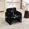 Single Sofa Chair, Reading Chair for Bedroom, Cozy Chenille Armchair, Mid Century Modern Accent Chair with Arms and Lumbar Pillow - 4 of 4