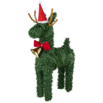 Northlight 16" Reindeer with Bell Artificial Pine Christmas Decoration