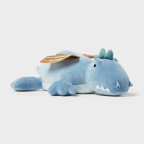 Детские мягкие игрушки Pillowfort Dragon Weighted Plush Kids' Throw Pillow Blue