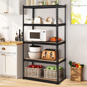 5-Tier Garage Storage Racks, Adjustable Utility Shelves, Industrial-Grade Shelving, Holds 3860 lbs, Heavy-Duty Storage for Garage, Kitchen, Basement - 1 of 4