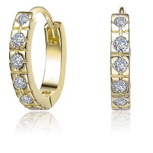 Guili Elegant Extra Mini Huggie Hoop Earrings with Cubic Zirconia - Available in Silver and Gold, Perfect for Jewelry Lovers and All Occasions - 1 of 3