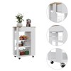 NicBex Mobile Kitchen Island Cart Morden Kitchen Carts on Wheels with Storage, 2 Open Shelves, 1 Rack, and 1 Drawer for Kitchen - 4 of 4