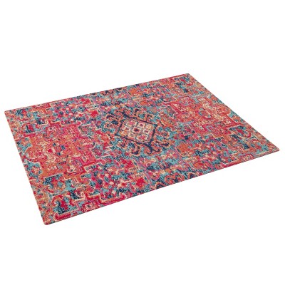 Merida Multicolor Jacquard Polyester Rectangular Chair Mat