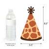 Big Dot of Happiness Giraffe Print - Cone Happy Birthday Party Hats for Kids and Adults - Set of 8 (Standard Size) - 3 of 4