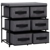 vidaXL Storage Cabinet with 6 Drawers 21.7"x11.4"x21.7" Gray Steel - 4 of 4