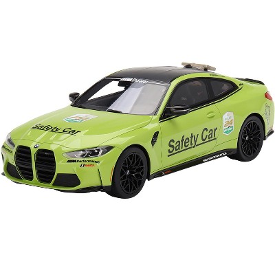 BMW M4 "Safety Car" Light Green with Carbon Top "24 Hours of Daytona" (2022) 1/18 Model Car by Top Speed