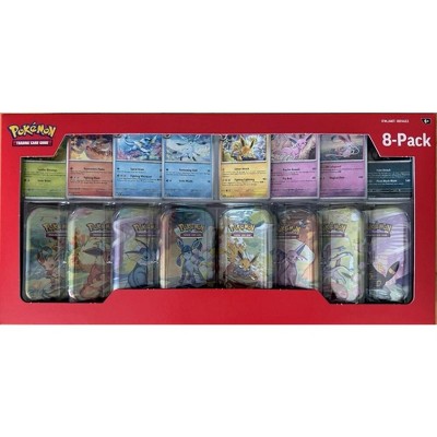 Pokemon TCG: Scarlet & Violet: Prismatic Evolutions Mini Tin with Promo Cards (All 8 Tins) - 2 Packs Per Tin