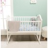 Everyday Kids Precious Moments 2-Pack Baby Boy Cradle Sheets, 100% Cotton Jersey Knit, Soft & Breathable – Blue/Yellow Print & Solid Gray - 3 of 4