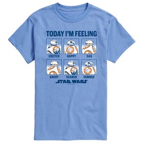 Men's Star Wars: The Force Awakens BB8 Moods Short Sleeve Graphic T-Shirt - Carolina Blue - X-Large - 1 of 4