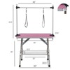 VisioGear 46" Folding Dog Pet Grooming Table with Adjustable Arm and Clamps, Pet Dog Cat Grooming Table, Pink, 46"*23.6"*65.5" - 3 of 4