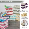 Design Imports Paper Cube Stripe Nautical Blue Square 16X16X16 - 4 of 4