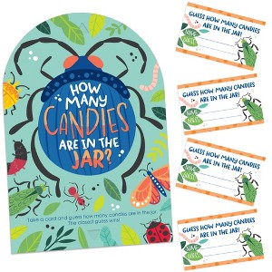 Big Dot of Happiness Buggin' Out - How Many Candies Bugs Birthday Party Game - 1 Stand and 40 Cards - Candy Guessing Game - 1 of 4
