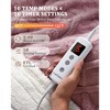 50"x60" Heated Blanket, Soft Tufted Lamb's Wool, ETL Certified, Multiple Heat Settings, Timer Function, Fast Heating, Machine Washable, Pink - 4 of 4