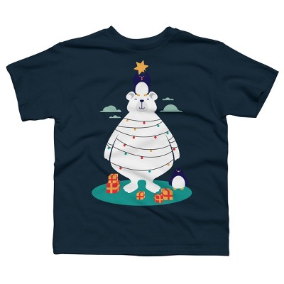 Boy's Design By Humans Christmas in Arctic By StevenToang T-Shirt