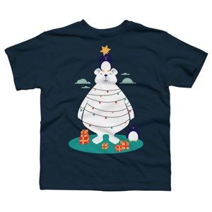 Boy's Design By Humans Christmas in Arctic By StevenToang T-Shirt - 1 of 3
