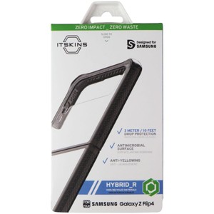 ITSKINS Hybrid_R Case for Samsung Galaxy Z Flip4 - Clear/Black - 1 of 1